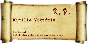Kirilla Viktória névjegykártya